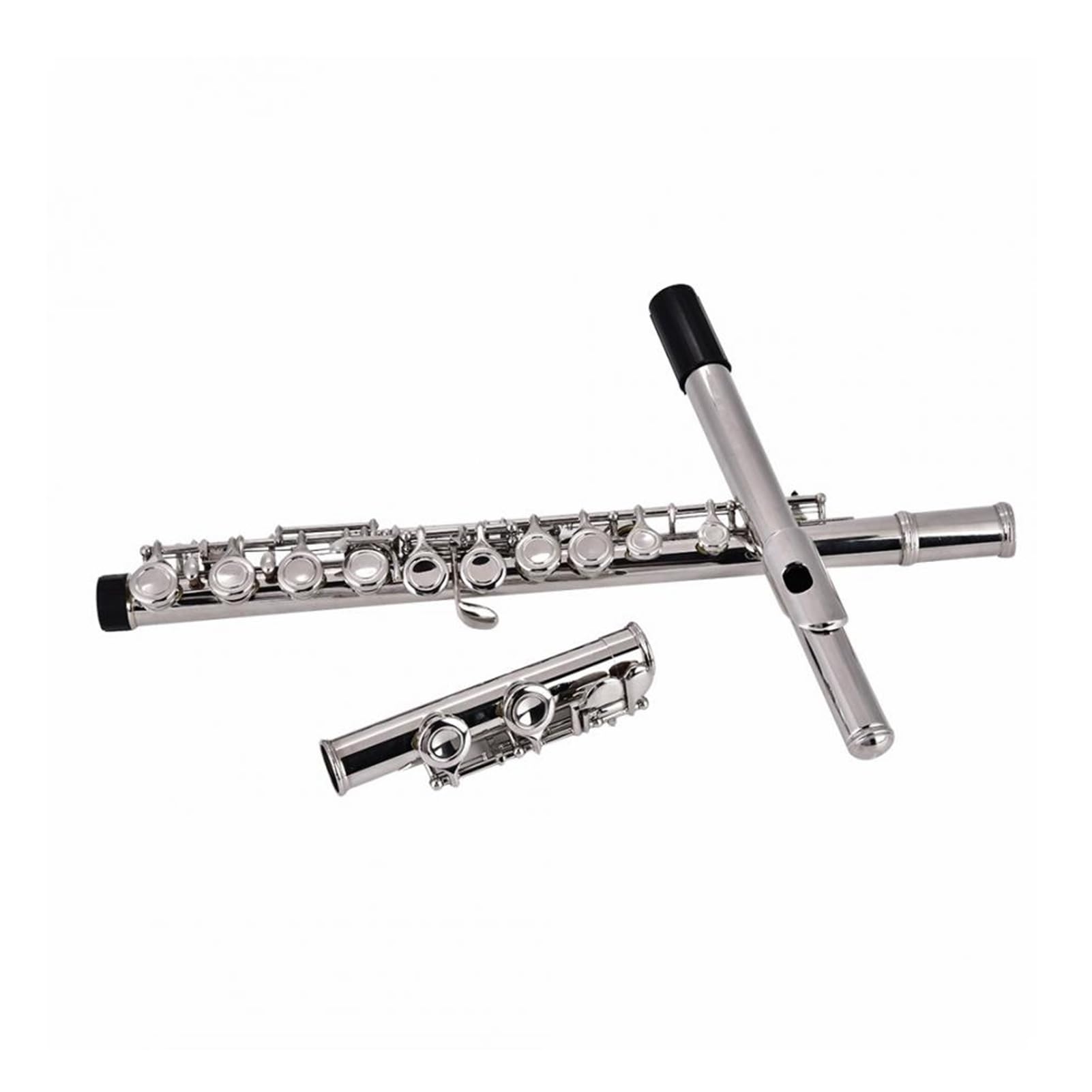 Domary Flauto a Foro Chiuso Placcato Argento 16 Tasti Offset G Split E Flauto con Viti di Regolazione Scatola in Pelle per Principianti
