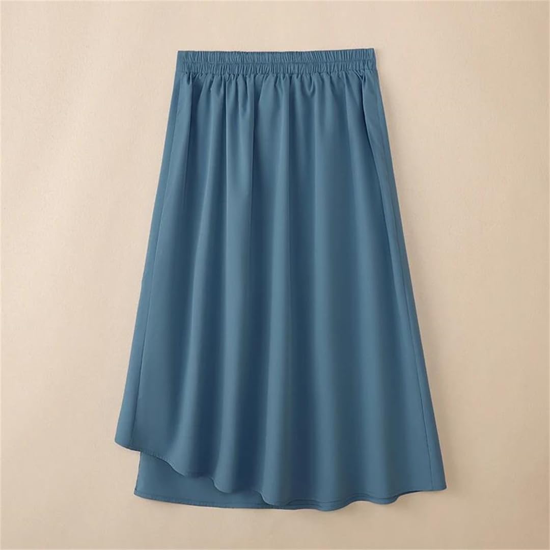 Women Asymmetrical Skirt High Waist A-Line Solid Skirts for Work Party