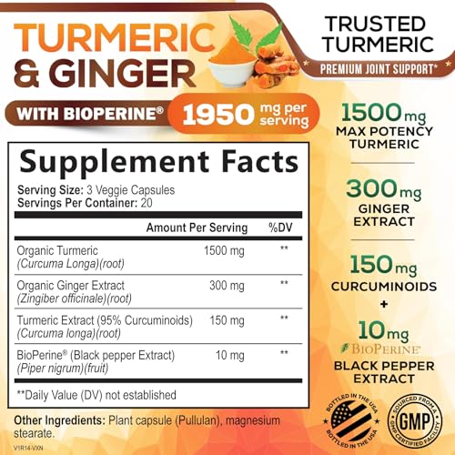 image for Nature's Nutrition Turmeric Curcumin Supplement 1950mg - 95% Curcumino