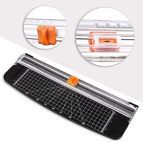A4 Paper CutterPaper Trimmer Guillotine with Automatic Security Safeguard Scrapbooking Tool for Cutting Paper Photographs or Labels Office Home Manual, Black