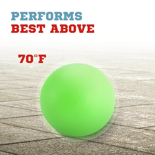Botabee Set of 6 Hockey Balls - Field and Street Hockey Balls - Self-Calming Ball Hockey - Smooth Gliding and Accurate Shots - Durable PVC Material for Long-Lasting Use (2.6inches, Neon Green)
