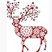 Produktbild Xshuai wasserdicht Umweltschutz Weihnachten Elch & Schneeflocke abnehmbare Home Window Wand Vinyl Aufkleber Decals Dekor (rot, weiß) (Rot)