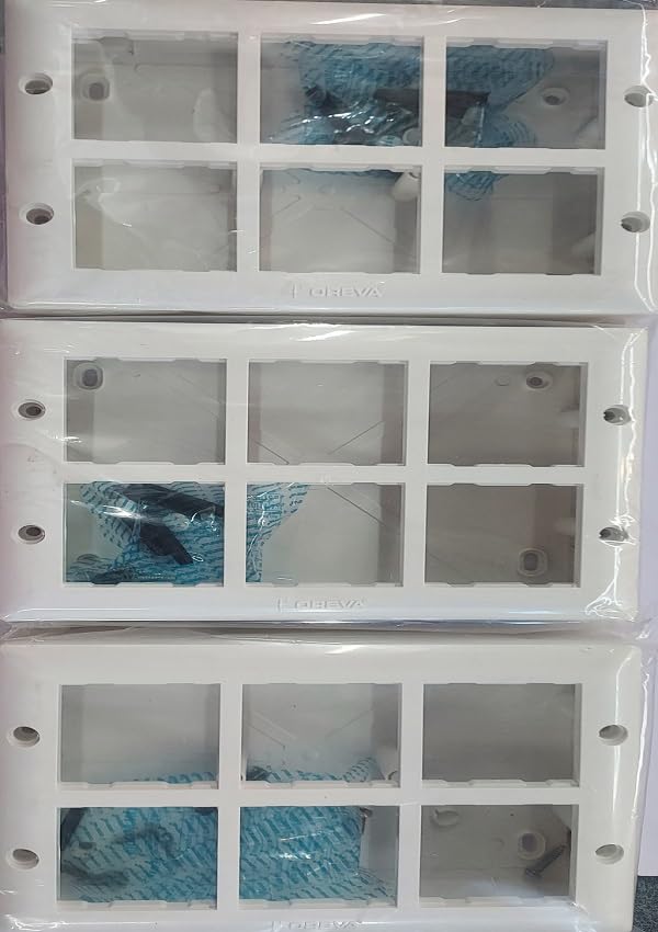 OREVA 12MODULE SURFACE GANG BOX STRONG PVC BODY (PACK OF 3)