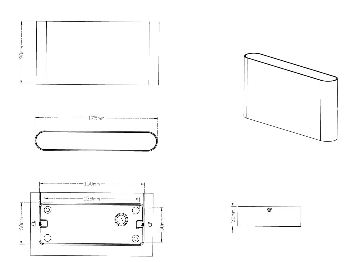 Lot De 2 Appliques Murales Extérieures Up- & Down Light En