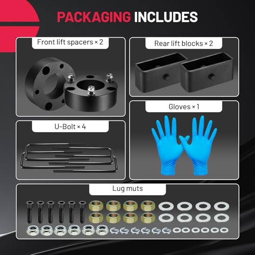 Image of BDFHYK 3 inch Front and 2 inch Rear Leveling Lift Kit, Compatible with 2007-2022 Silverado & GMC Sierra 1500 2WD 4WD, Suspension Leveling Lift Kit for Silverado Sierra 1500