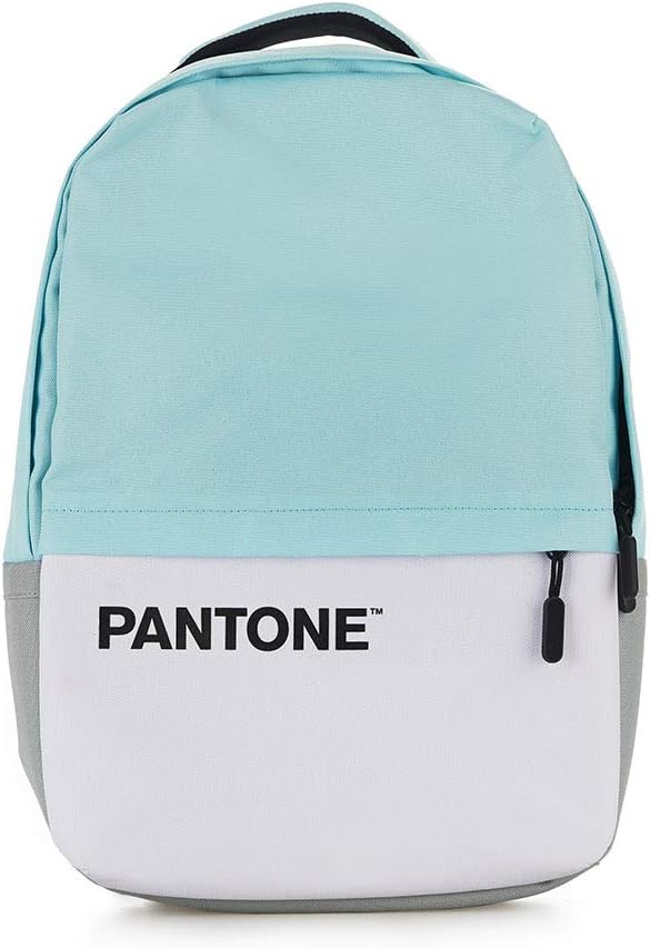 Balvi Mochila Pantone Color Turquesa con Cable USB con Bolsillo para Ordenador portátil Poliéster 44
