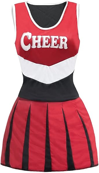 EraSpooky Cheerleader Women Costume School Girls Cheerleading Dress