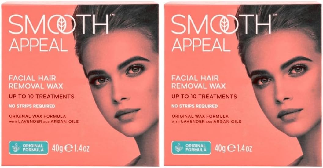 Smooth Appeal 40g Wax Original Formula Facial Hair Remover x2