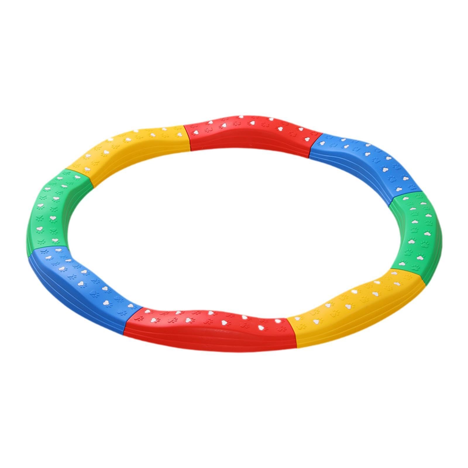 Trave di Equilibrio Giocattolo per Bambini, Percorso a Ostacoli per Interni Ed Esterni, 8 Pezzi Arcobaleno
