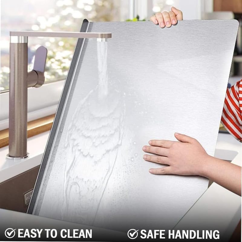 Image of Stainless Steel Chopping Board for Kitchen,Fruit and Vegetable Cutting & Chopping Board (Counter Top)