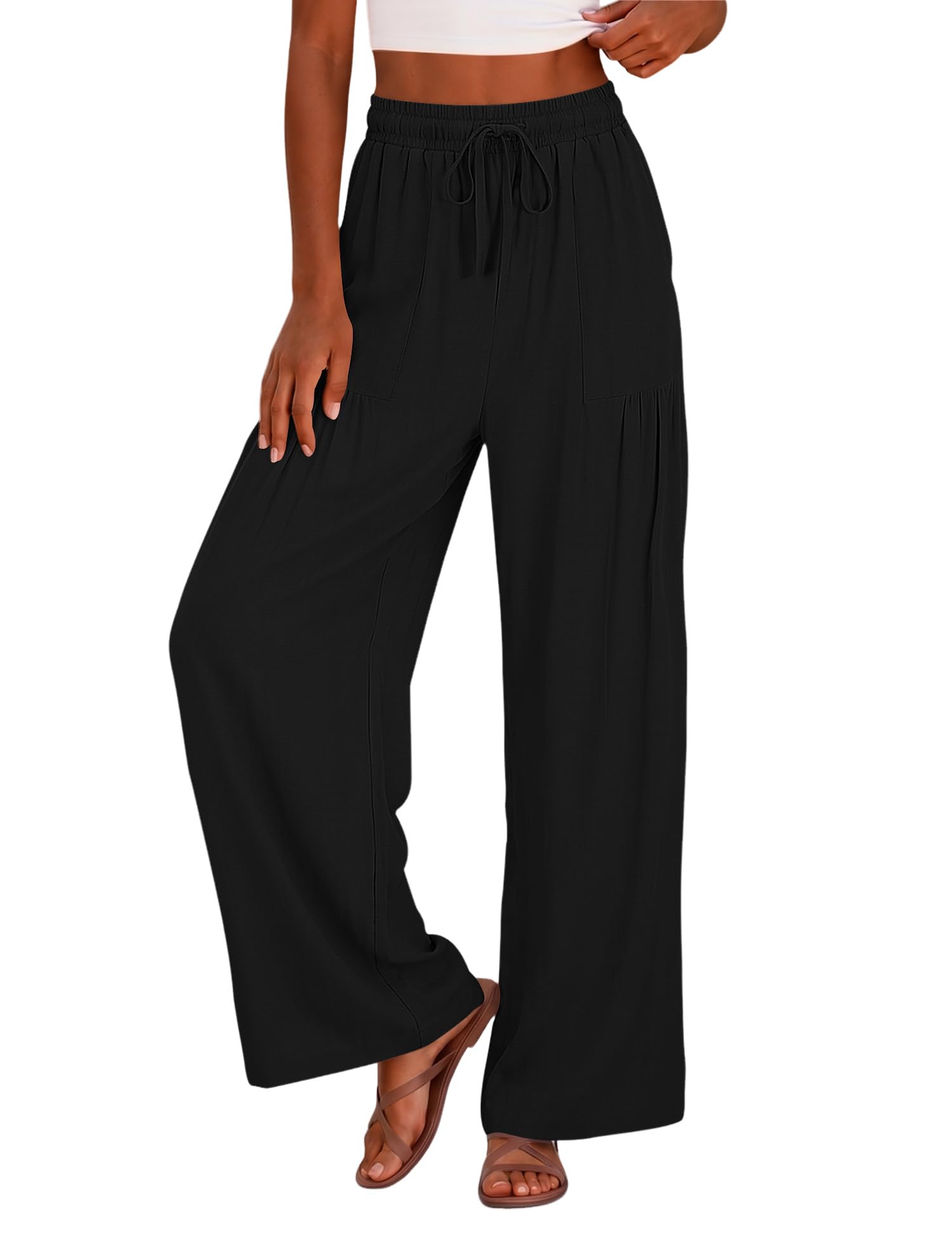 LOMON Linen Pants Women with Poc