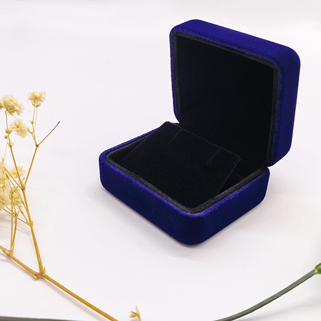 2 Pieces Velvet Earring Box,Stud Earring Case,Jewelry Gift Box image 5