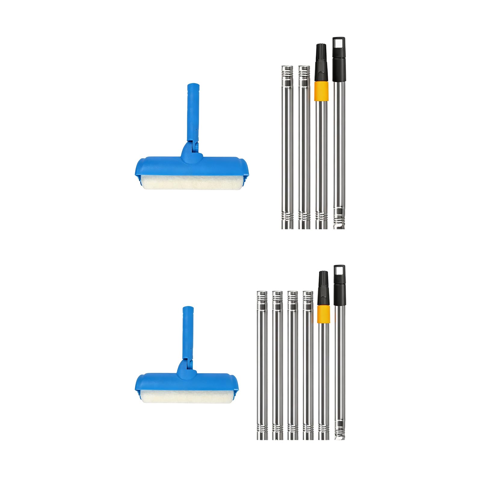 Rouleau de peinture de plafond avec couvercle anti-éclaboussures et poignée réglable - 25,4 cm - Kit anti-goutte