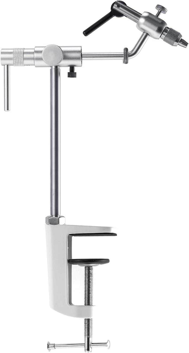 1pc Fly Tying Vise Portable 360 Degree Rotary Stainless Steel Aluminum Alloy C-Clamp Mount Standard Jaws Fishing Flies Tying Tools