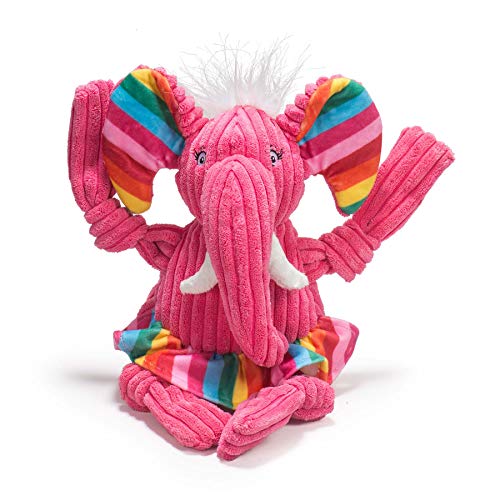 HuggleHounds-Knottie-Plush-Dog-Toy-Dog-Stuffed-Animal-Toy-Puppy-Toys-Squeaky-Dog-Toy-for-Small-Medium-Large-Dogs-Durable-Plush-to-Keep-Them-Busy-Rainbow-Elephant-Large