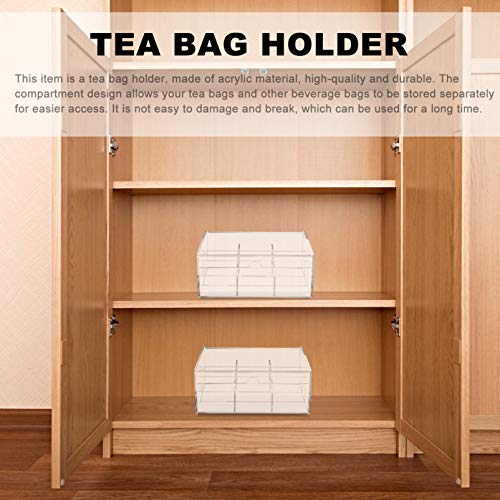 Cabilock Acrílico Titular Condimento Recipientes de Chá Caddy Caixa de Armazenamento Bin Bancada Est