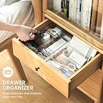 FRETONBA 2 Pack Cable Storage Organizer Box with 8 Compartments, Small | Stackable Design, Adjustable Divider, Clear for Quick Access, 14 Reusable Wire Ties, Fits Drawer & Desk