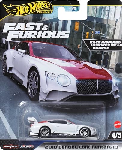 Image of Hot Wheels Premium Fast & Furious 2018 Bentley Continental GT3 for 3 Years & Above (White)