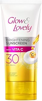 Glow and lovely Brightening Sunscreen SPF 30 | Vita C | PA ++++ |Light weight | Non sticky | No White Cast | 50g