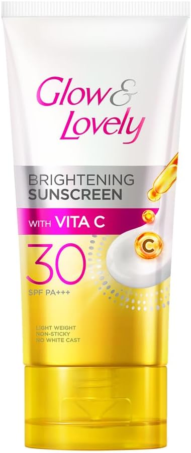 Glow and lovely Brightening Sunscreen SPF 30 | Vita C | PA ++++ |Light weight | Non sticky | No White Cast | 50g