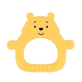 Bumkins Disney Baby Teething Freezer Toy Keys Rings, Soft Flexible Platinum Silicone Pacifier to Chew, Cool Teether Gum Relief, Essentials for Babies 3 Months, Freezable, Sensory, Winnie The Pooh