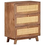 Ce buffet en bois donne à votre décoration intérieure une touche de charme rustique avec son design intemporel. Ce meuble à tiroirs est fabriqué en bois de manguier massif, un bois dur tropical. Il a la force de soutenir le poids et résiste également à l'usure du temps. De plus, le savoir-faire exquis et les beaux grains de bois rendent chaque pièce légèrement différente l'une de l'autre.