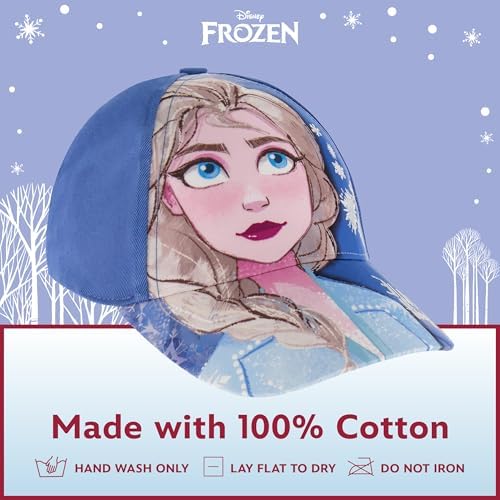 Disney 여아용 야구 모자, 겨울왕국 엘사와 안나 조절 가능한 유아 2-4세 또는 여아용 모자 만 4-7세 아동용 — 사진 6