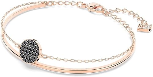 Miniatura 2 de Swarovski Brazalete Ginger, gris, baño de oro rosa 5389046, Chapado en tono oro rosa, cristal
