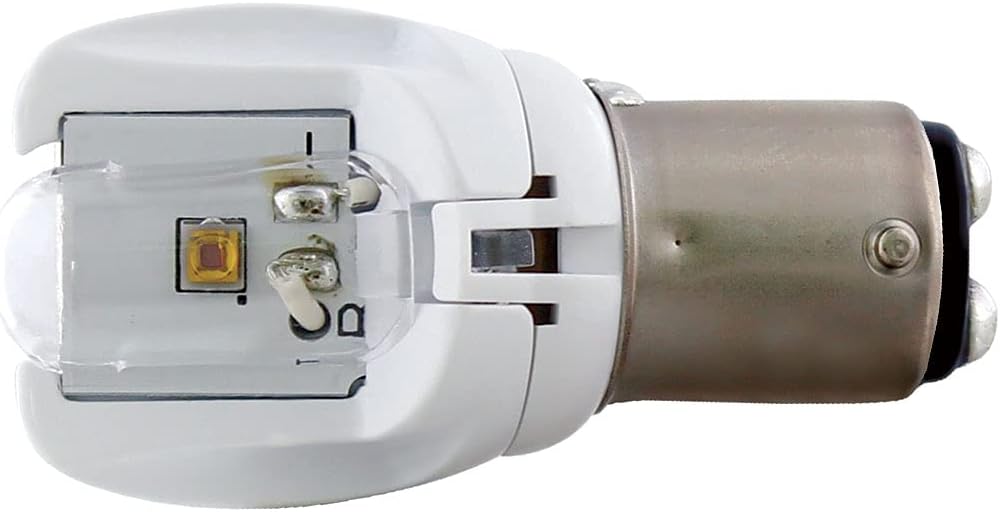 United Pacific 36934 High Power Dual Osram LED 1157 Bulb, Bright 2 Watt, 250 Lumens, Double Contact, Offset Pin – Red LED/Clear Lens - ONE Bulb