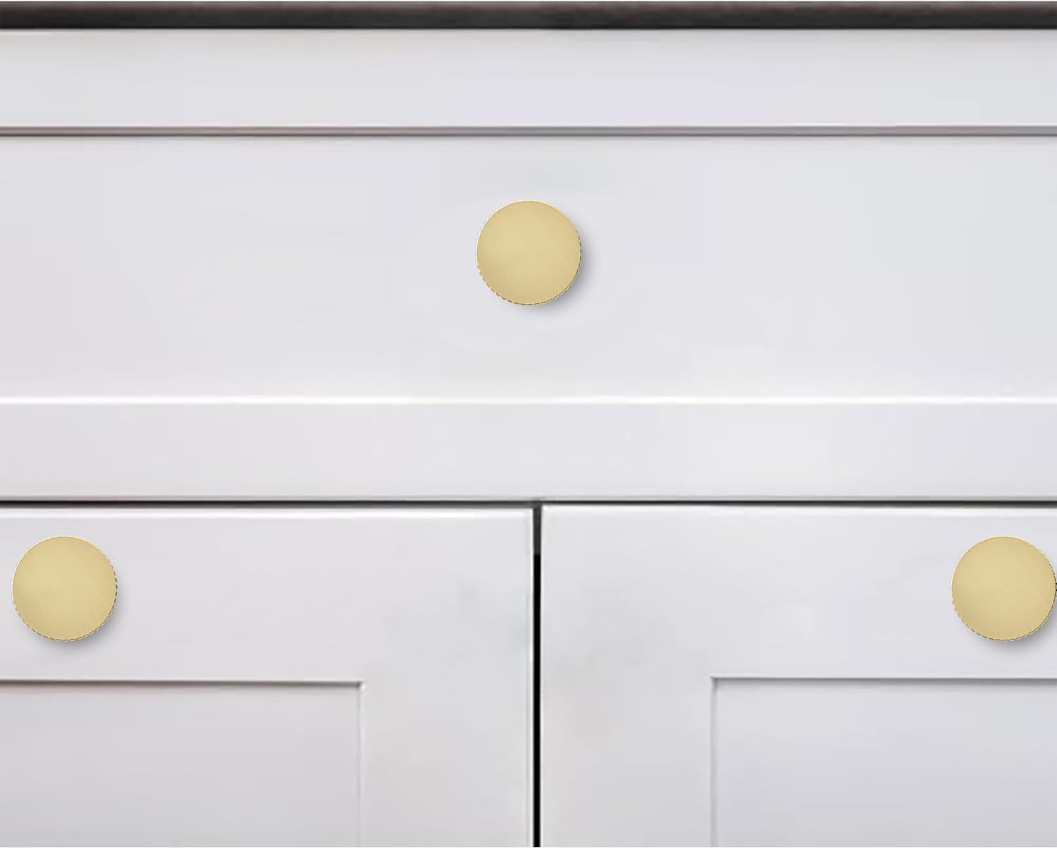 khtumeware 30 Pack Knob Brushed Gold Cabinet Knobs Solid Heavy-Duty Bifold Closet Door Matte Gold Knobs Cabinet Hardware Handle for cabinets Dressers Pull for Bathroom Kitchens