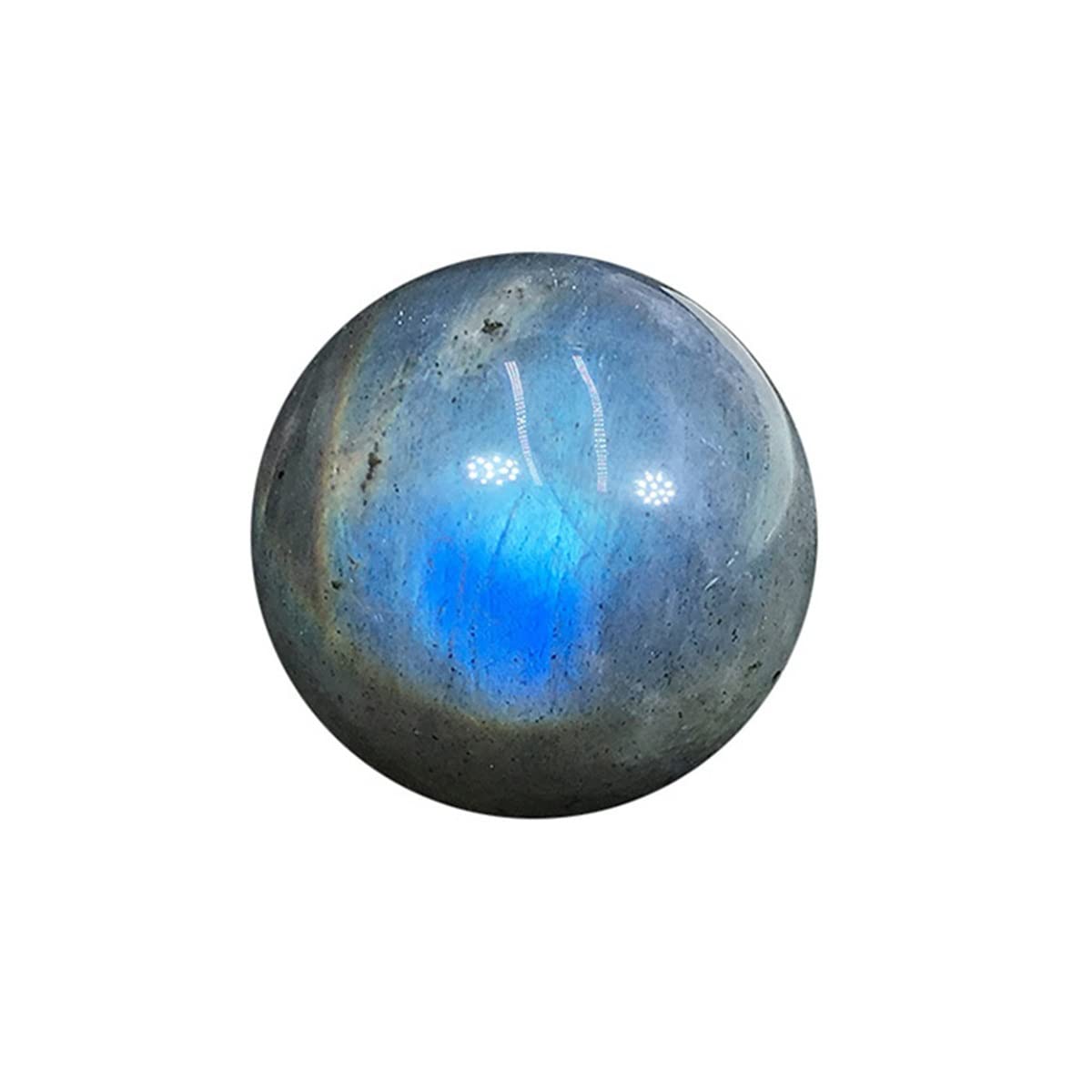 Esfera de piedra lunar gris natural de 25mm ideal para mesas de centro y salon