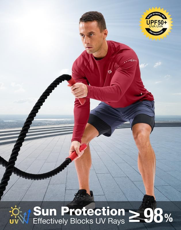 Men's Sun Protection Long Sleeve Shirts UPF 50+ - Image 5