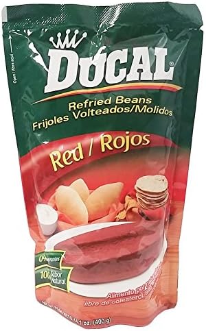 Refried Red Beans 14.1oz / 400grs Frijoles Rojos Volteados (3 Pack)