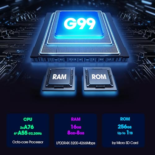 DigiLand 2025 Android 14 Tablet 11 inch Gaming Tablets MediaTek Helio G99 Octa-Core FHD 1920 * 1200 Display Android Tablet 16GB RAM+256GB Storage,Widevine L1 Support,WiFi 6,7500mAh(8+256GB) by DigiLand - Used condition - Image 2