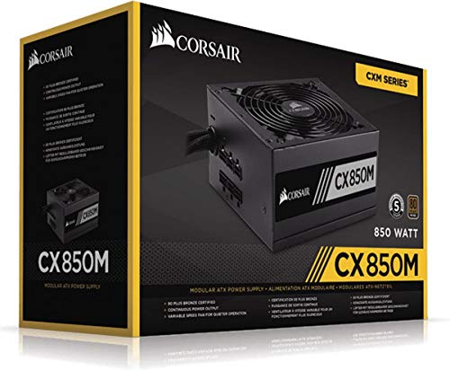 Fonte de Alimentação 850W 80 Plus, Corsair CX850M, Bronze