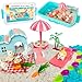 Carolart Pet Sensory Bin,Hamster and Rabbit Habitat,Animal Sensory Sand Kit for Boys and Girls, Pet Sensory Toys,Summer Beach Toys, Sandbox Play Set for Toddler Ages 3 4 5 6 7 8