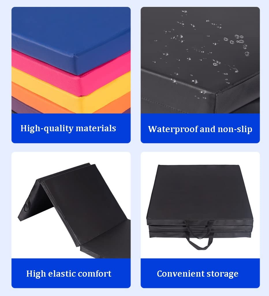 体操マット 三つ折り 180x60x5cm 折りたたみ 厚手 家庭用 屋外 体 