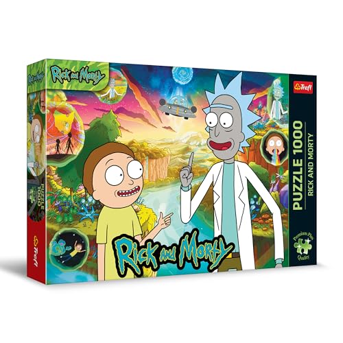 Trefl Premium Plus Quality - Puzzle: Rick y Morty - 1000 Piezas, Serie de Rompecabezas con los Personajes Favoritos, Ajuste Piezas, Partir de 12 años