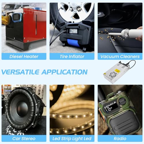 Image of AC to DC Converter 110V to 12V Power Supply AC to DC, 600W 50A 12V Diesel Heater Power Supply, Converter 120 to 12 Volt Switch Transformer AC 110V / 220V (50 /60Hz)