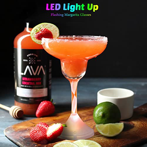 8 Packs Led Flashing Martini Cocktail Glasses 6 Oz Plastic Martini Glasses Reusable Led Martini Glasses Light Up Margarita Cups 7 Colors Changing For Party Pool Beach Bar Supplies (Margarita Cup) #TOP3