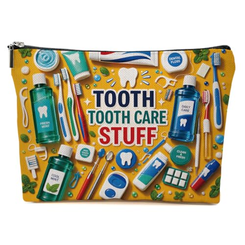 Dental Hygienist Gifts Tooth Care Makeup Bag Dental Assistant Cosmetic Bag