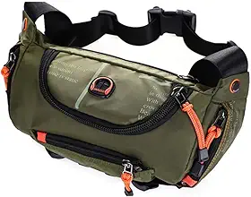 Pochete Bolsa Masculina Lateral Multiuso Ombro Bag Impermeáv (Verde-Militar)