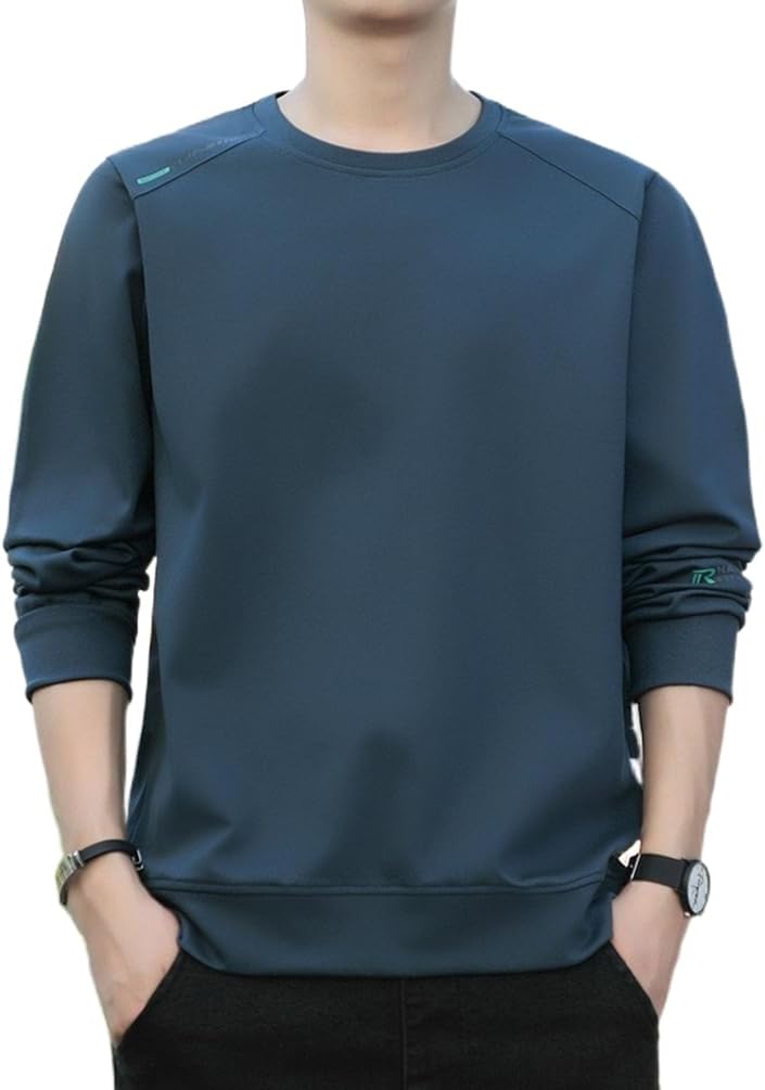 Men's Autumn Long Sleeve Round Neck Undershirt Tops