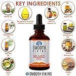 Smooth Viking Beard and Mustache Oil for Men - Argan Formula for Moisturizing, Grooming, and Soothing Dry Skin (2 Oz) - Image 2