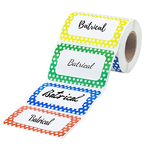 3.5"X2.25" Colorful Name Tags 400Pc 4 Colors Name Tag Stickers For Office, School, Classroom, Kitchen, Refrigerator #TOP7