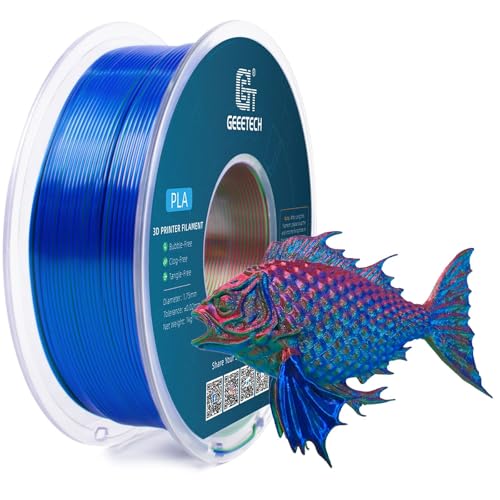 Image of Geeetech Silk PLA Tri Color Filament 1.75mm 3D Printer Filament, Coextrusion Red Blue Green Tri-Colors Metal-Like Shiny Silk PLA Filament, 1kg (2.2lbs) 1 Spool, Dimensional Accuracy + /- 0.02 mm