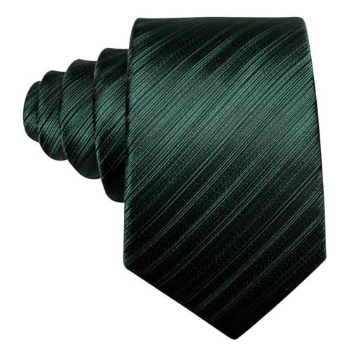 Image of Barry.Wang Tie Sets for Men Silk Stripe Necktie Woven Checkered Handkerchief Cufflinks Formal Business Wedding