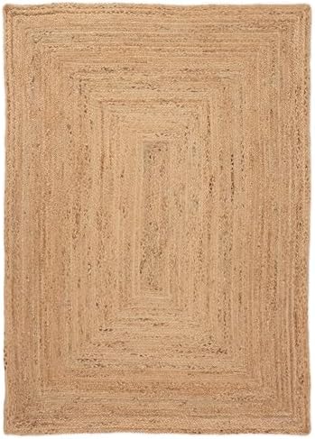 Tapis Rond En Jute Naturel Beige Ø 300 Cm - Tissé à La Main, Style Boho, Pour Salon Et Chambre