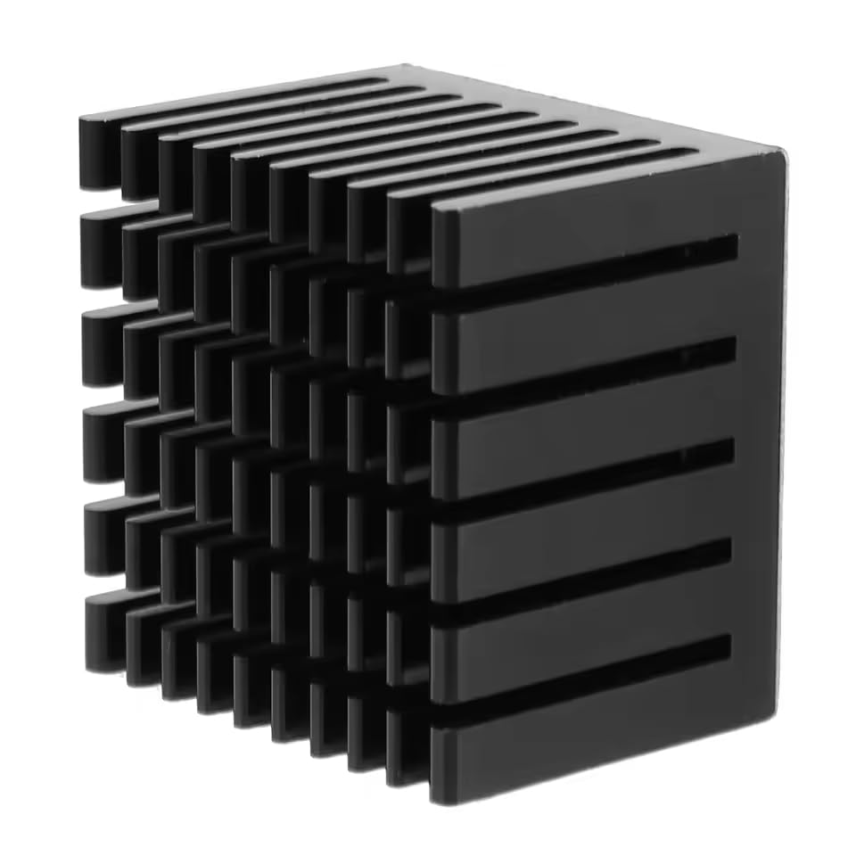 CentIoT - 40 x 40 x 30mm Black Anodised Aluminum Heatsink Cooler radiator Heat sink - with thermal Sticker - peltier, led light CPU and GPU-image-43