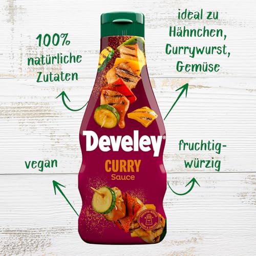 DEVELEY 3er Saucen Bundle, 3 * 250ml, Curry Sauce, Squeeze-Flasche, Curry Dip